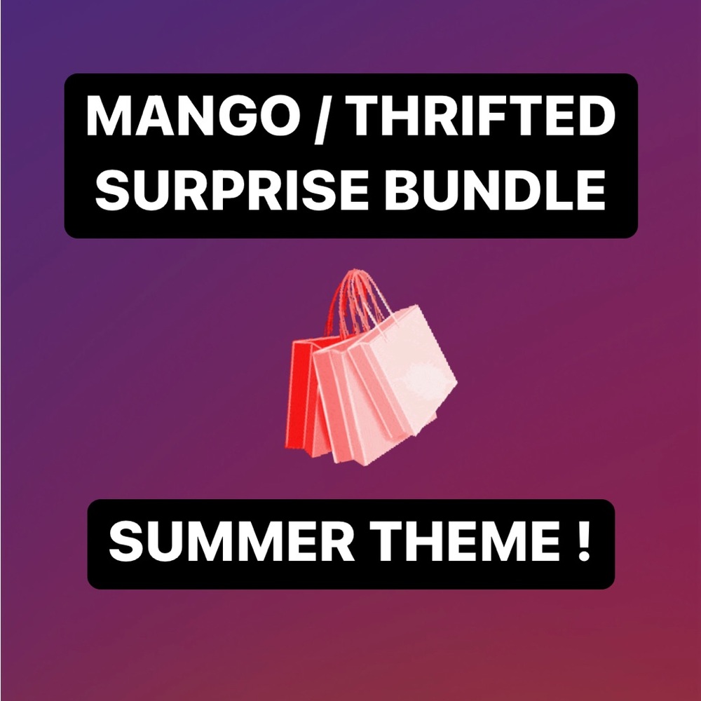 MANGO brand and thrifted items in a summer-themed surprise bundle !